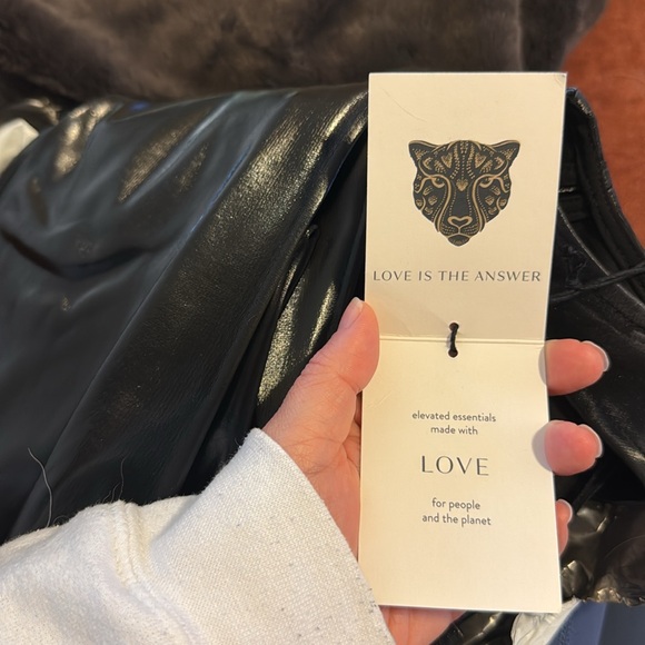 NWT LITA BY CIARA LEATHER LIKE DRESS SHINY CUT OUT MIDI Size Large - Picture 6 of 6